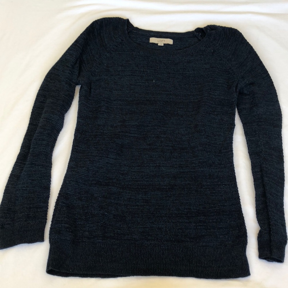 Shades of blue knit sweater